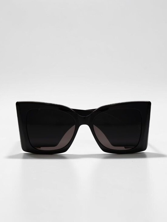 Saint Laurent SL M119 BLAZE-001 Black Gold YSL LOGO Cat Eye Women Sunglasses